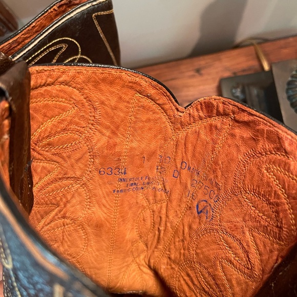 ACME Dark Brown Western Cowboy Boots - Picture 9 of 11